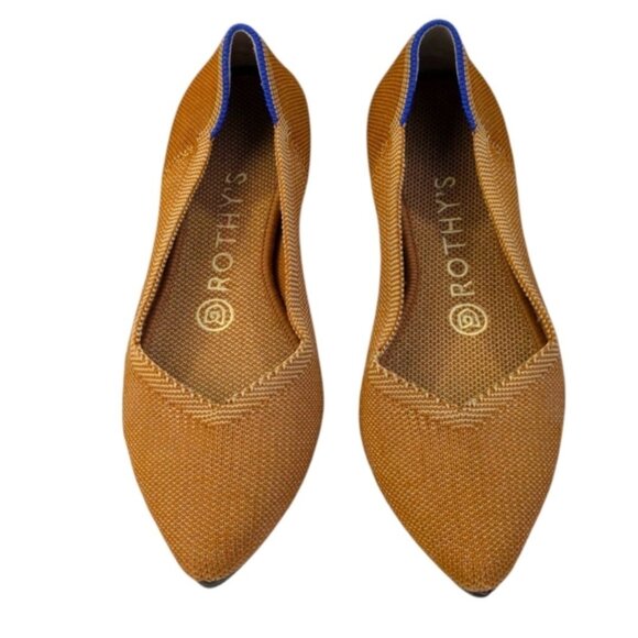 Rothy's The Point Women's Size 8 US Marigold Pointed Toe Slip On Flats Shoes - Picture 10 of 12